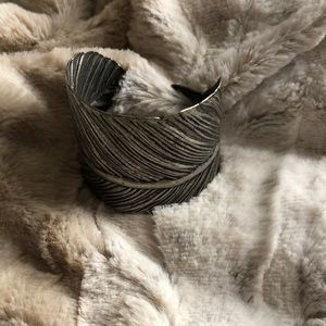 Metal Leaf Cuff Bracelet